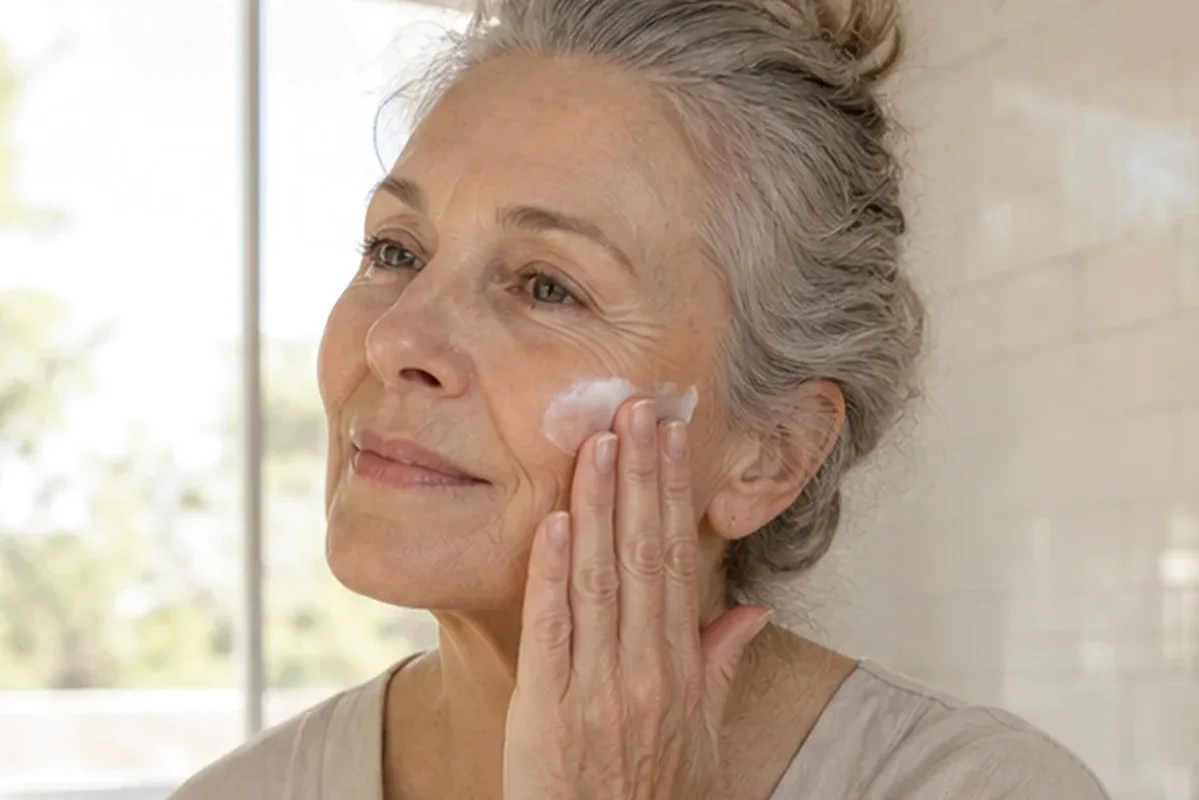 Authentischer Wohlfühlmoment passend zum Beauty-Thema Gesichtsreinigung für Mischhaut