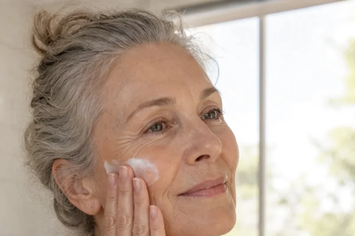 Authentischer Wohlfühlmoment passend zum Beauty-Thema Skin Tint für reife Haut