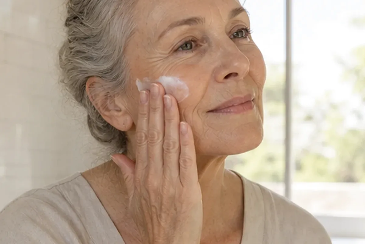 Authentischer Wohlfühlmoment passend zum Beauty-Thema Gesichtswasser für empfindliche Haut