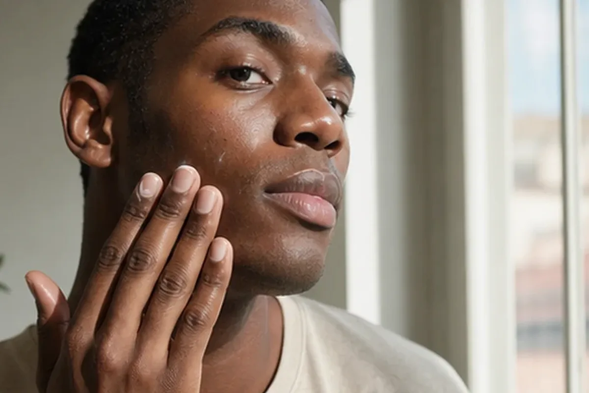 Authentische Beauty-Routine passend zum Thema Männer-Gesichtsreiniger für empfindliche Haut