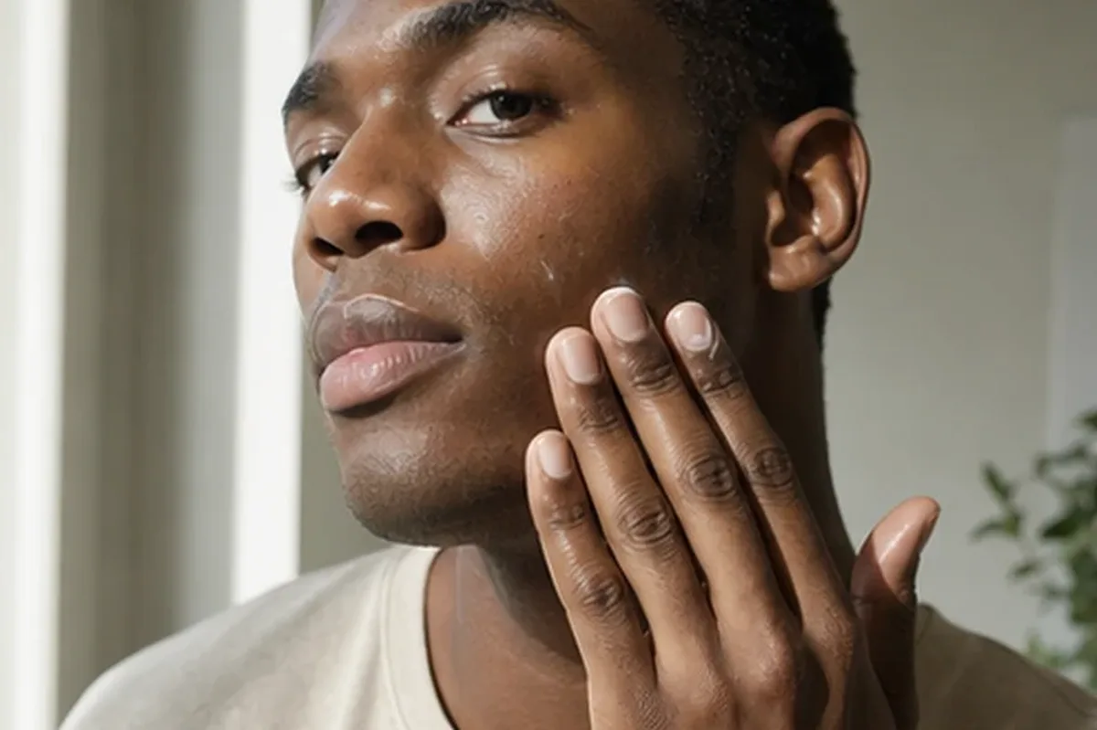 Redaktioneller Beauty-Moment zur Ausgangslage bei Männer-Gesichtsreiniger bei wenig Zeit