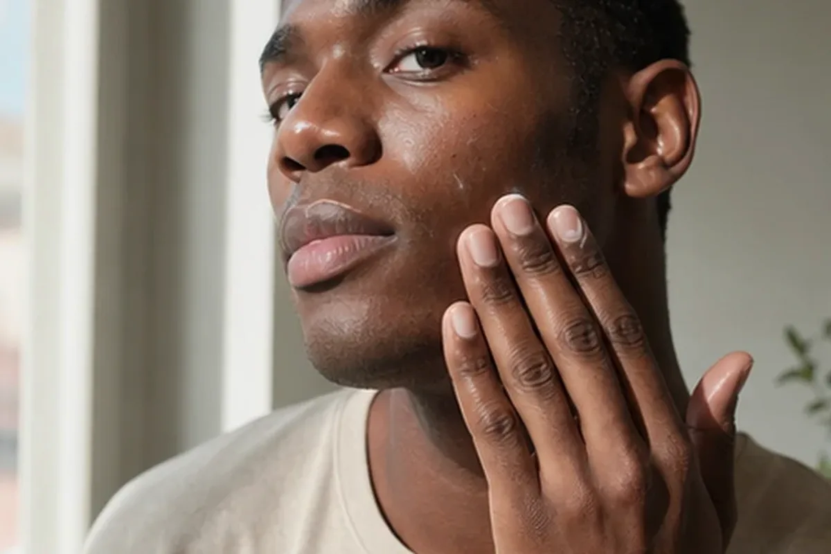 Authentischer Wohlfühlmoment passend zum Beauty-Thema Männer-Deodorant für fettige Haut