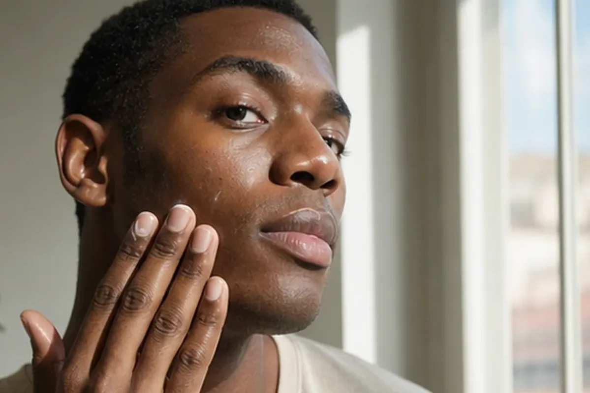 Emotionaler und authentischer Anwendungsmoment rund um After Shave für einen dichten Bart