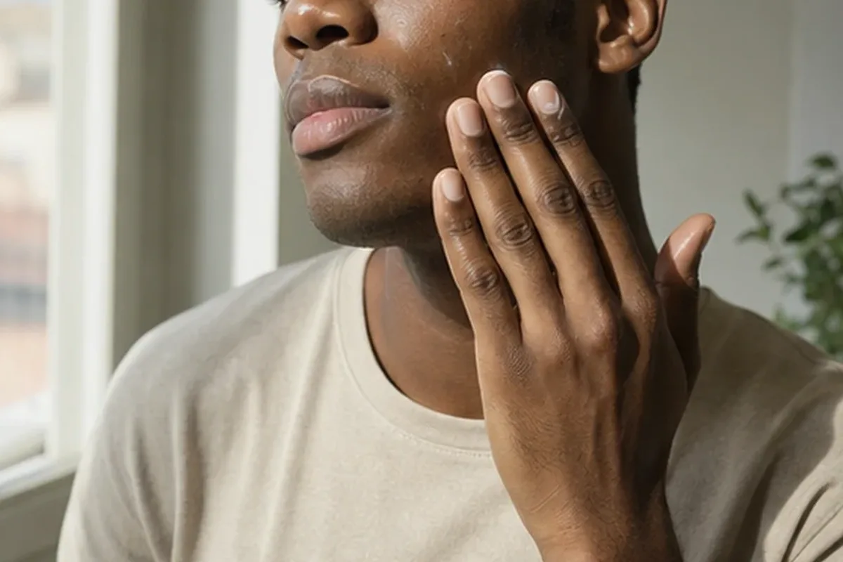 Authentische Beauty-Routine passend zum Thema Männer-Gesichtsreiniger für trockene Haut