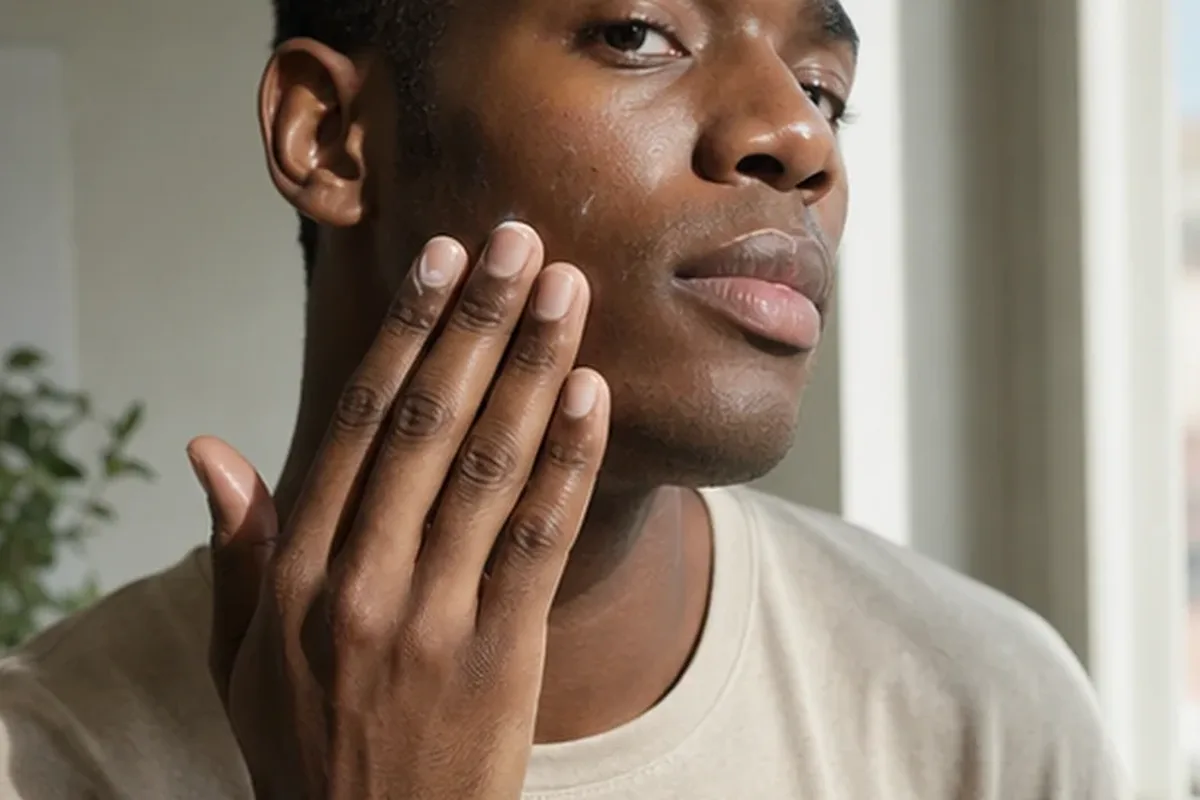 Authentische Beauty-Routine passend zum Thema Männer-Körperpflege für trockene Haut
