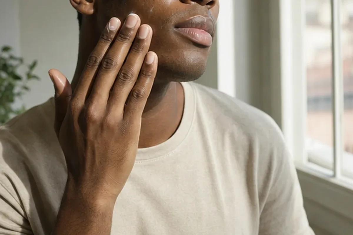 Hochwertige Beauty-Inszenierung zu Auswahlkriterien für Männer-Sonnenschutz bei wenig Zeit