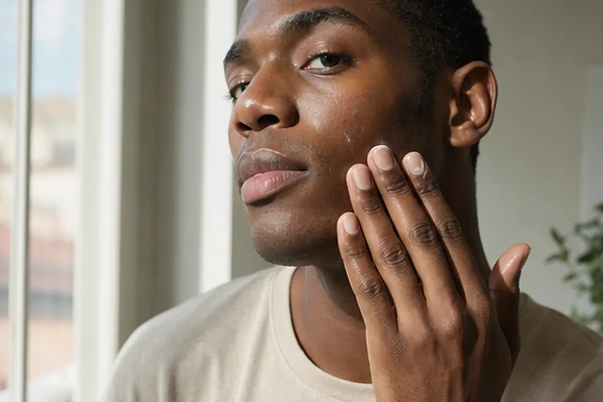 Authentische Beauty-Routine passend zum Thema Männer-Sonnenschutz bei wenig Zeit