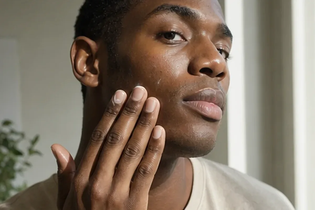 Hochwertige Beauty-Inszenierung zu Auswahlkriterien für Männer-Sonnenschutz für trockene Haut
