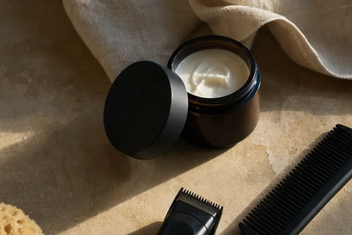 Hochwertige Beauty-Inszenierung zu Auswahlkriterien für Barttrimmer für einen dichten Bart
