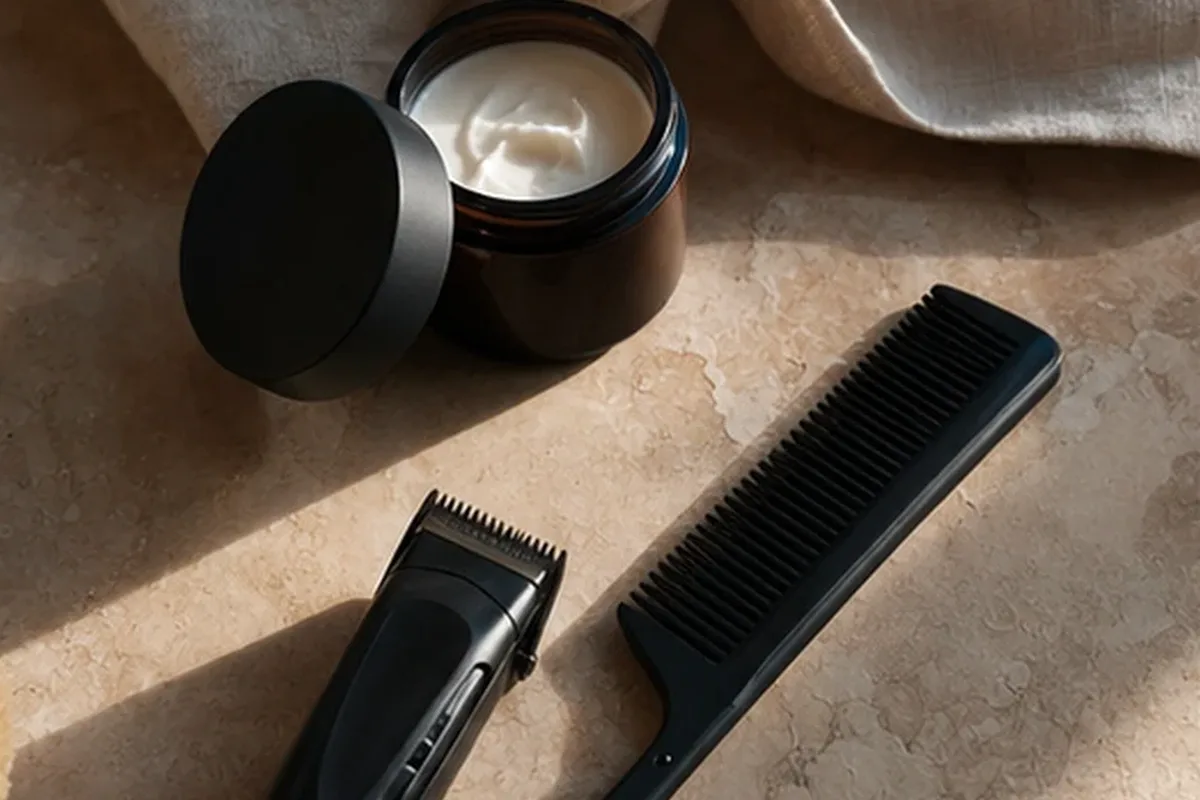 Hochwertige Beauty-Inszenierung zu Auswahlkriterien für Männer-Gesichtsreiniger bei wenig Zeit