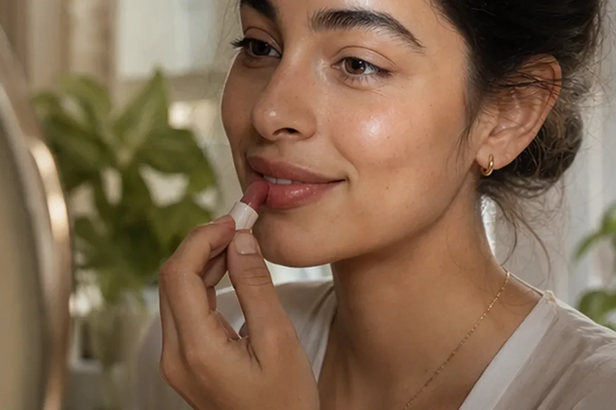 Authentischer Wohlfühlmoment passend zum Beauty-Thema Eyeliner für empfindliche Haut
