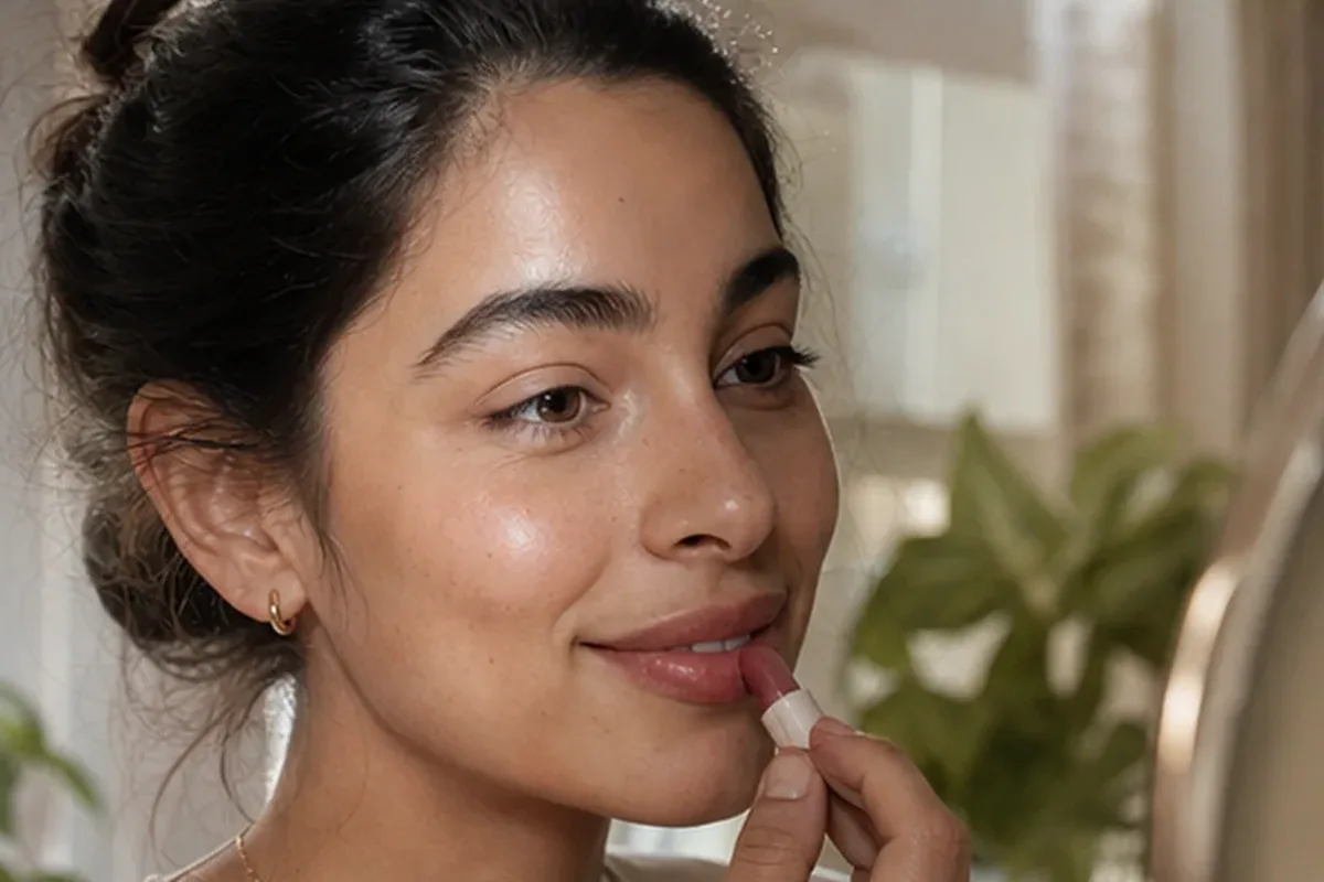 Redaktionelle Detailaufnahme zur Orientierung bei Rouge bei Rötungen