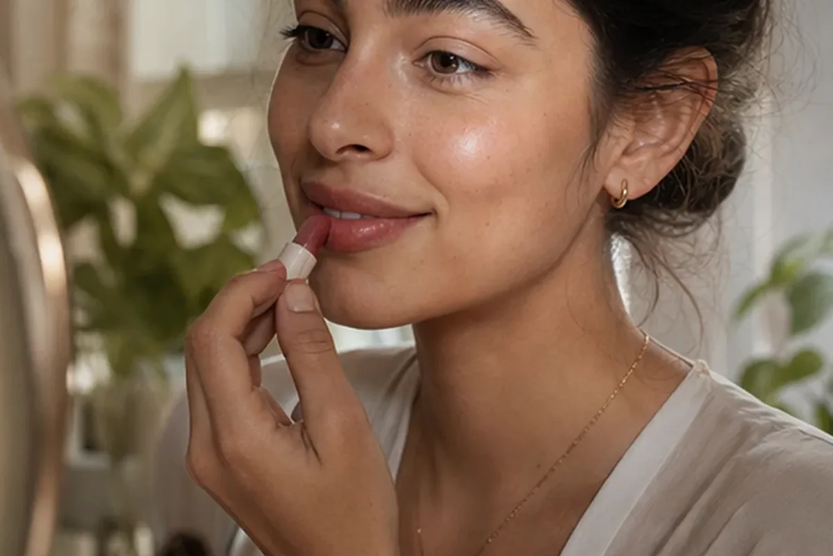 Authentischer Wohlfühlmoment passend zum Beauty-Thema Mascara für empfindliche Haut