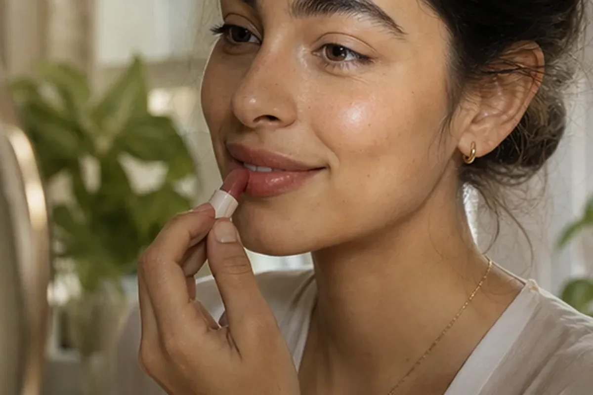 Authentischer Wohlfühlmoment passend zum Beauty-Thema Lidschatten für reife Haut