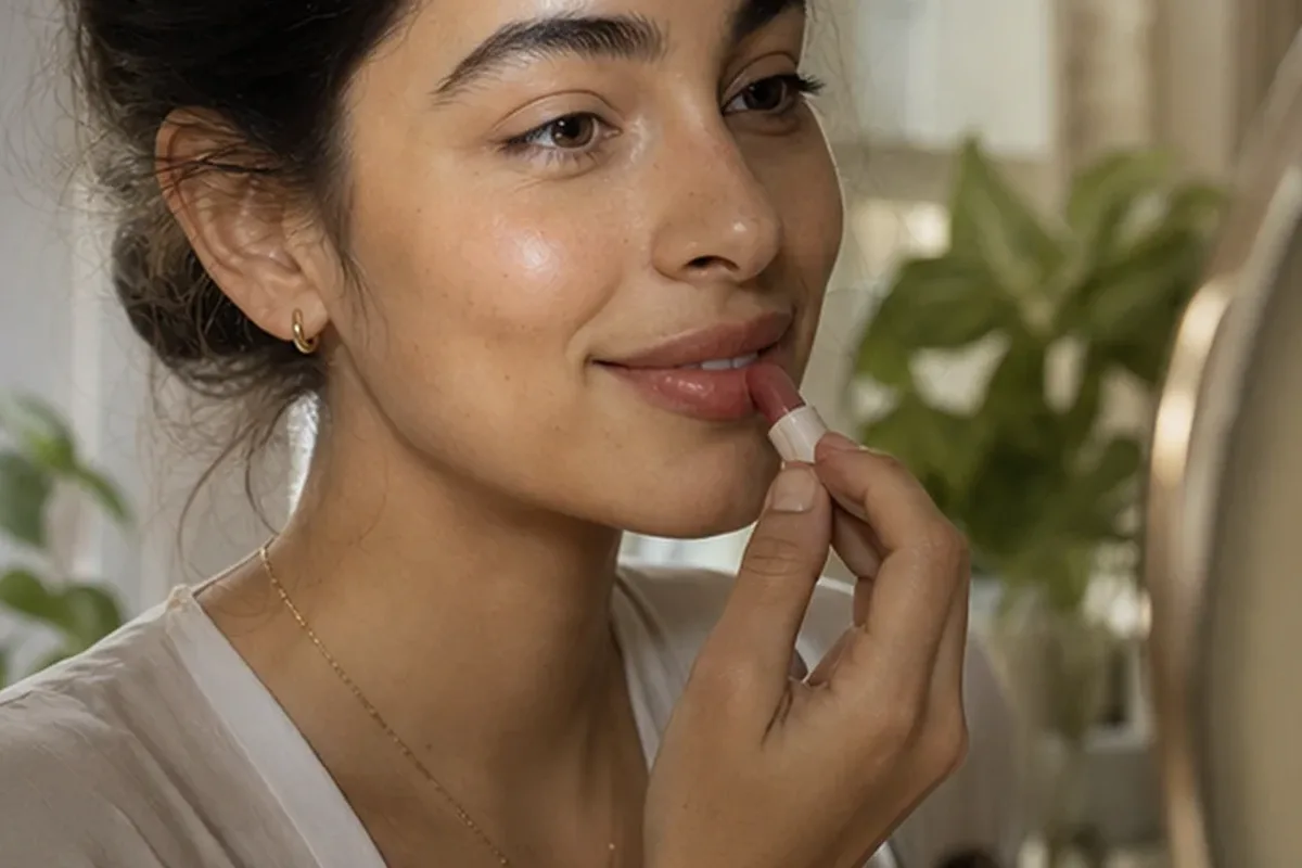 Authentischer Wohlfühlmoment passend zum Beauty-Thema Primer für empfindliche Haut
