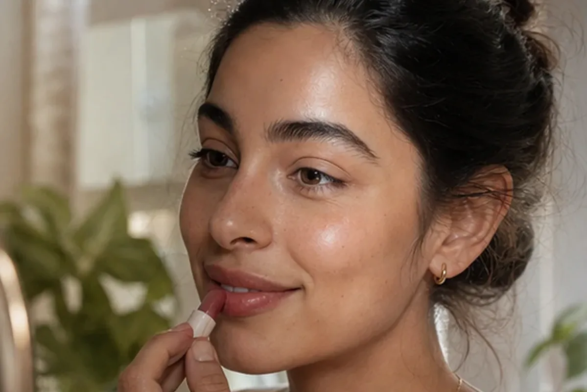 Redaktionelle Detailaufnahme zur Orientierung bei Lip Tint für einen natürlichen Look