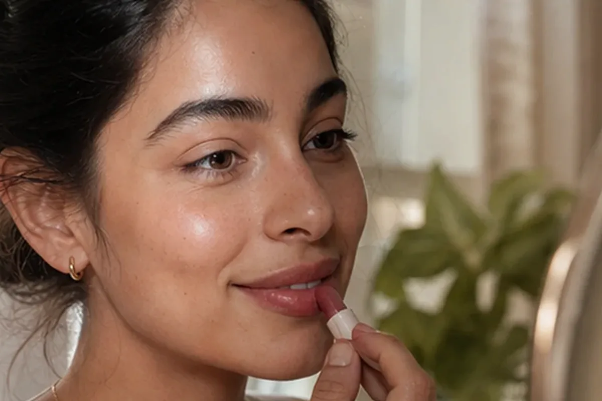 Authentischer Wohlfühlmoment passend zum Beauty-Thema Make-up