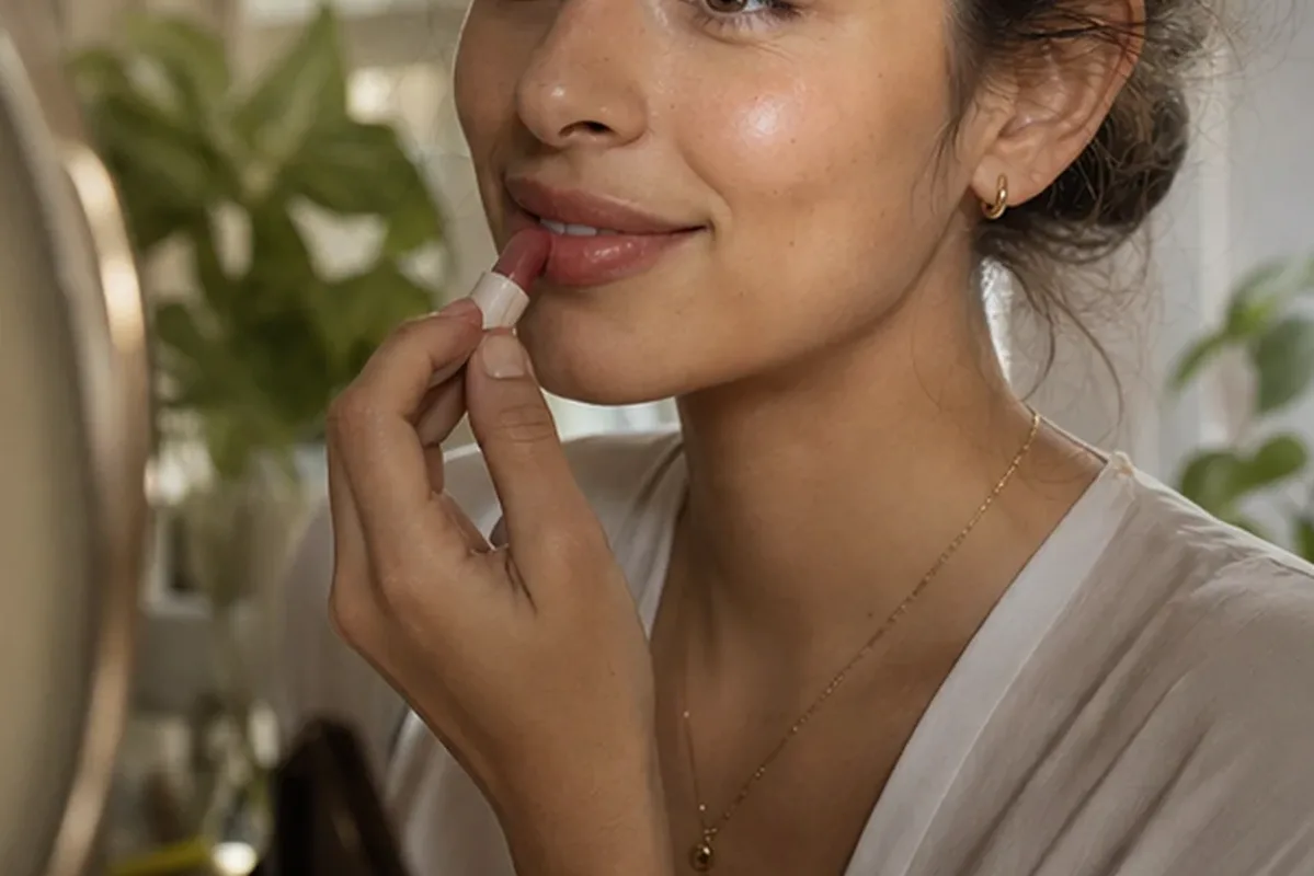 Authentischer Wohlfühlmoment passend zum Beauty-Thema Setting Spray für einen natürlichen Look
