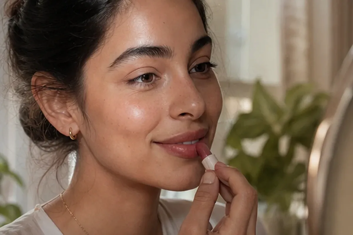 Authentischer Wohlfühlmoment passend zum Beauty-Thema Setting Spray für einen natürlichen Look