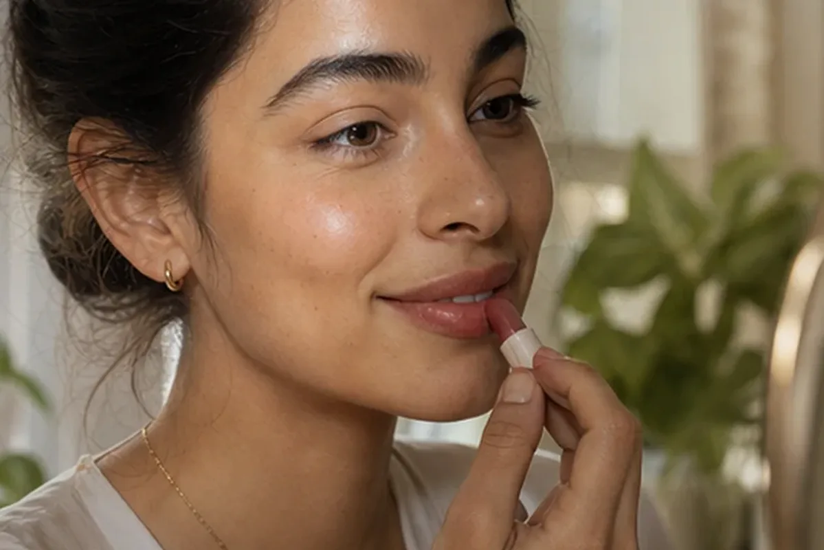 Authentische Beauty-Routine passend zum Thema Setting Spray für trockene Haut