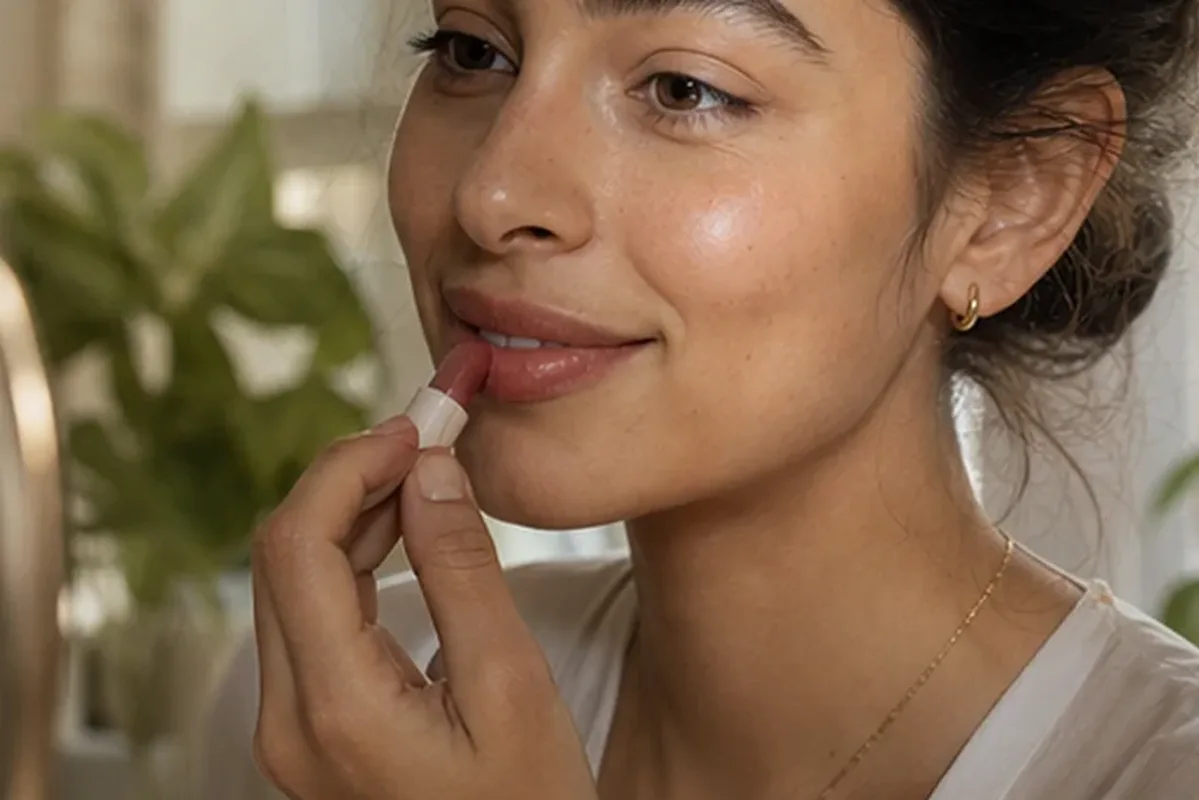 Redaktioneller Beauty-Moment zur Ausgangslage bei Lippenstift für langen Halt