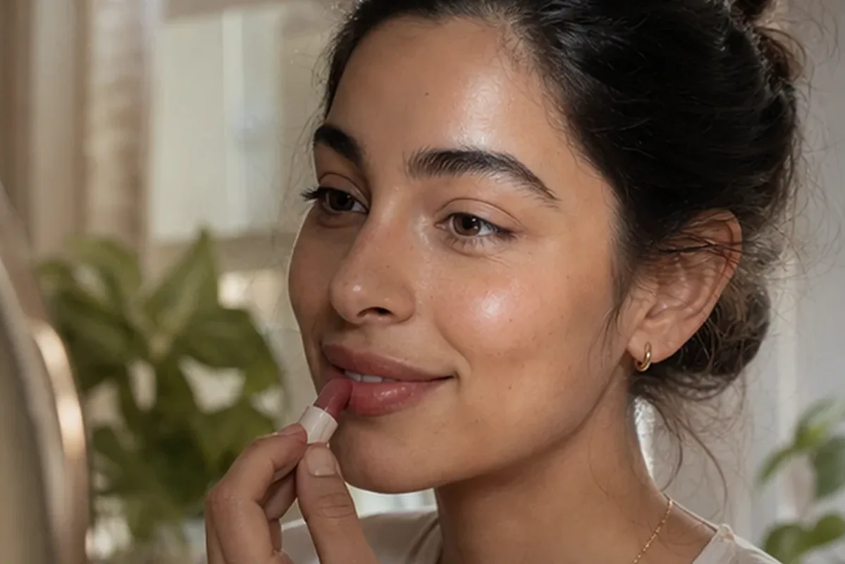 Authentische Beauty-Routine passend zum Thema Setting Spray bei großen Poren