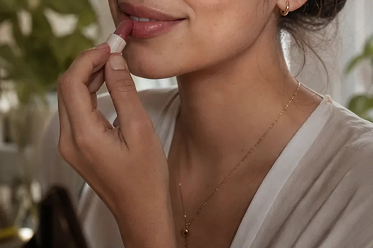 Emotionaler und authentischer Anwendungsmoment rund um Skin Tint für trockene Haut