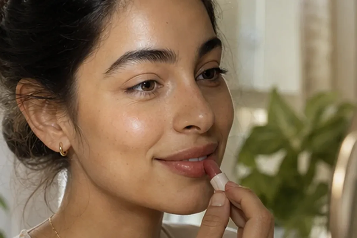 Emotionaler und authentischer Anwendungsmoment rund um Bronzer für trockene Haut