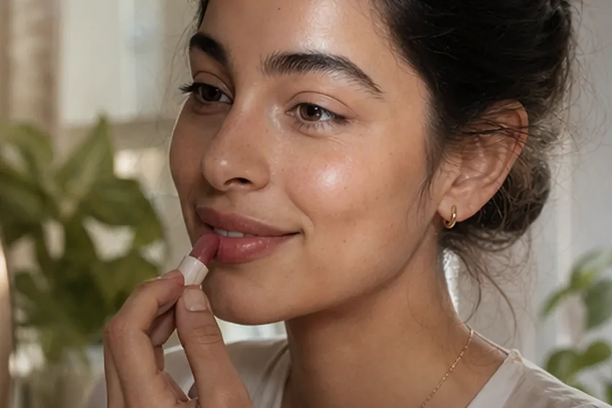 Authentischer Wohlfühlmoment passend zum Beauty-Thema Bronzer für trockene Haut