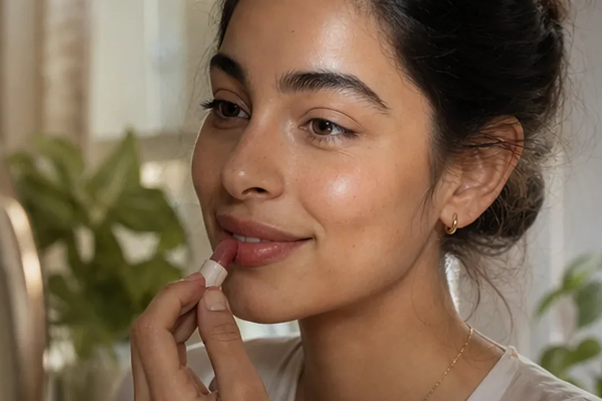 Authentischer Wohlfühlmoment passend zum Beauty-Thema Foundation für empfindliche Haut