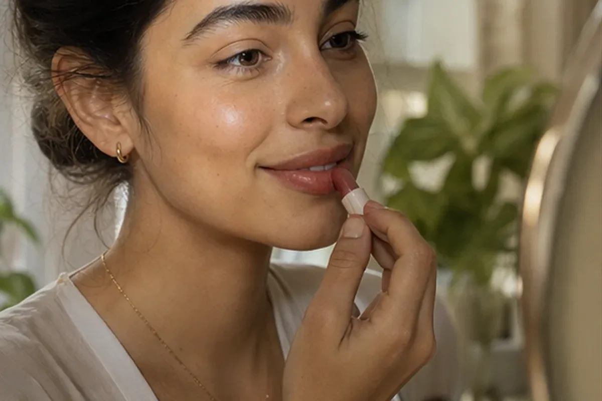 Authentischer Wohlfühlmoment passend zum Beauty-Thema Skin Tint bei großen Poren