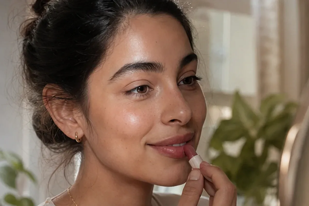 Authentischer Wohlfühlmoment passend zum Beauty-Thema Primer für empfindliche Haut