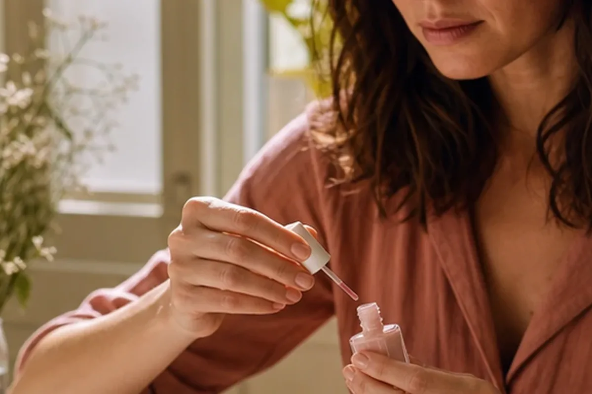 Redaktionelle Detailaufnahme zur Orientierung bei Foundation für ölige Haut