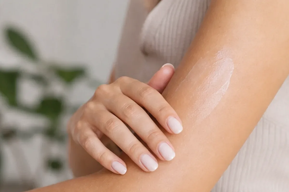 Authentischer Wohlfühlmoment passend zum Beauty-Thema Sugaring-Paste für feine Haare