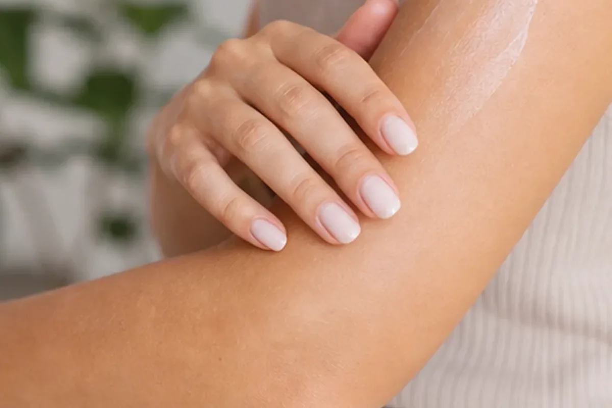 Redaktionelle Detailaufnahme zur Orientierung bei Handcreme für empfindliche Haut
