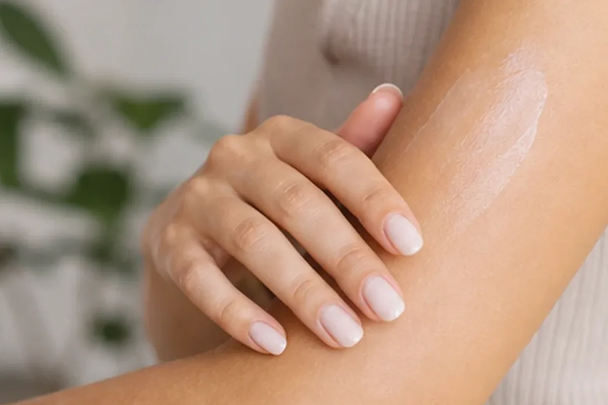 Authentischer Wohlfühlmoment passend zum Beauty-Thema Sugaring-Paste für die Bikinizone