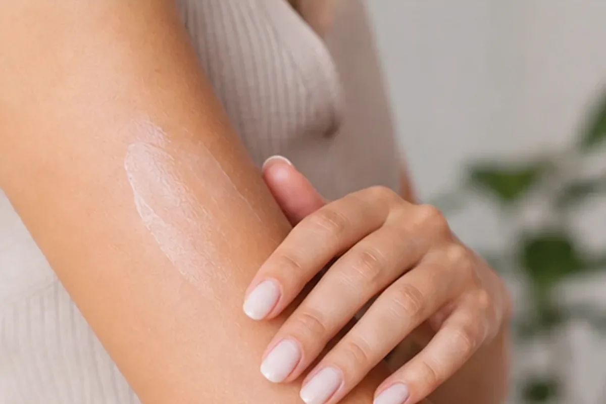 Authentischer Wohlfühlmoment passend zum Beauty-Thema Rasieröl für dunkle Haare