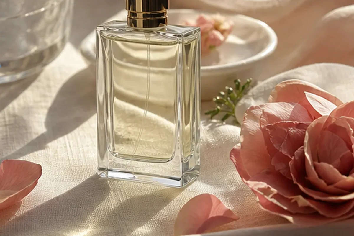 Redaktioneller Beauty-Moment zur Ausgangslage bei Holziger Duft bei warmem Wetter