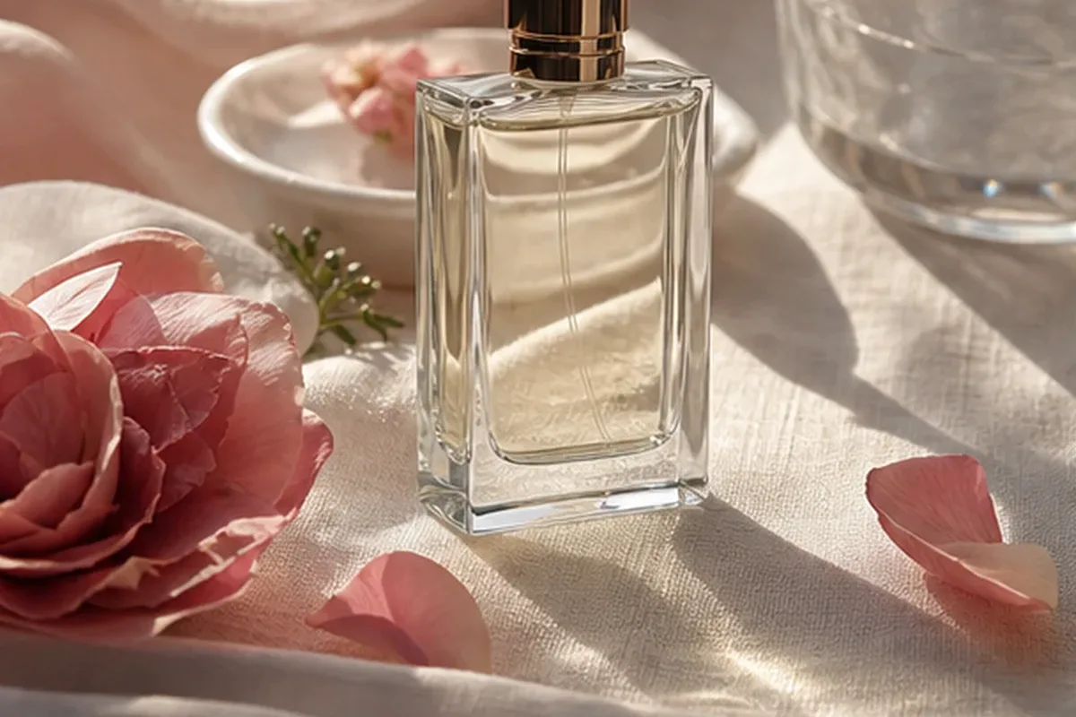 Redaktionelle Detailaufnahme zur Orientierung bei Eau de Toilette bei warmem Wetter