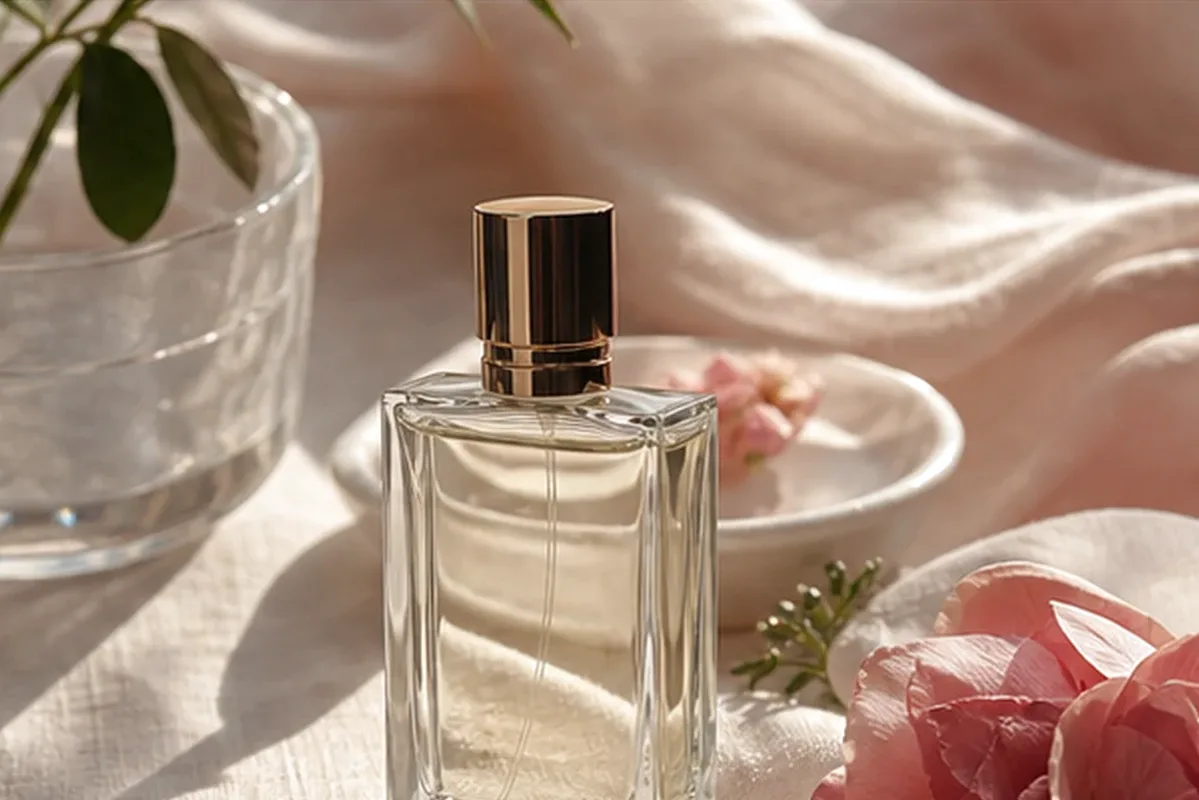 Authentischer Wohlfühlmoment passend zum Beauty-Thema Holziger Duft mit langer Haltbarkeit