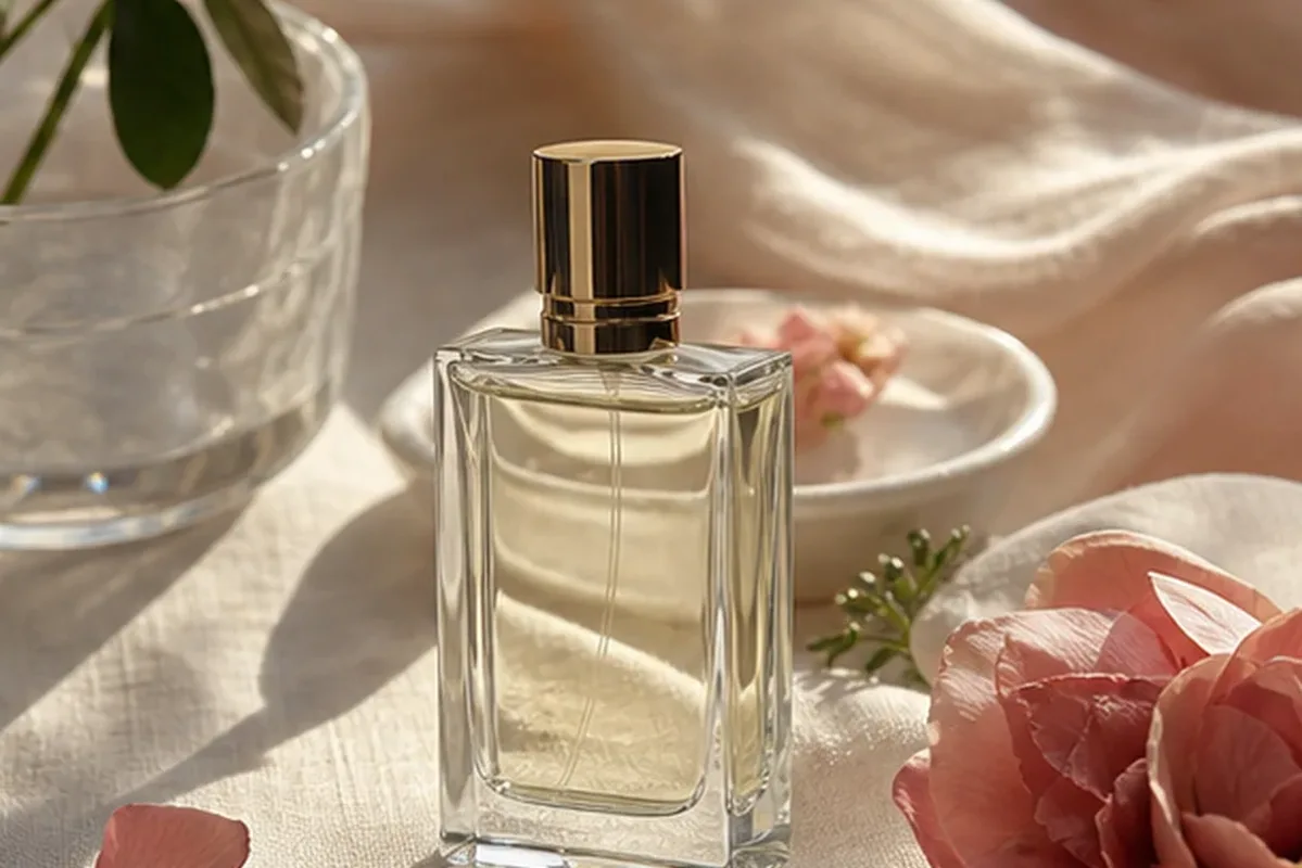 Authentischer Wohlfühlmoment passend zum Beauty-Thema Blumiger Duft bei warmem Wetter