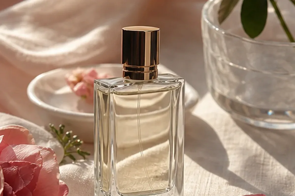 Redaktioneller Beauty-Moment zur Ausgangslage bei Sommerparfum bei warmem Wetter