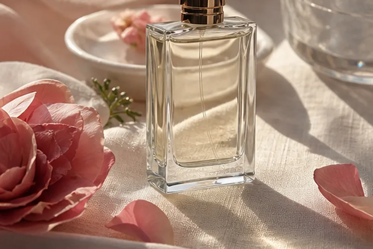 Hochwertige Beauty-Inszenierung zu Auswahlkriterien für Eau de Parfum mit langer Haltbarkeit