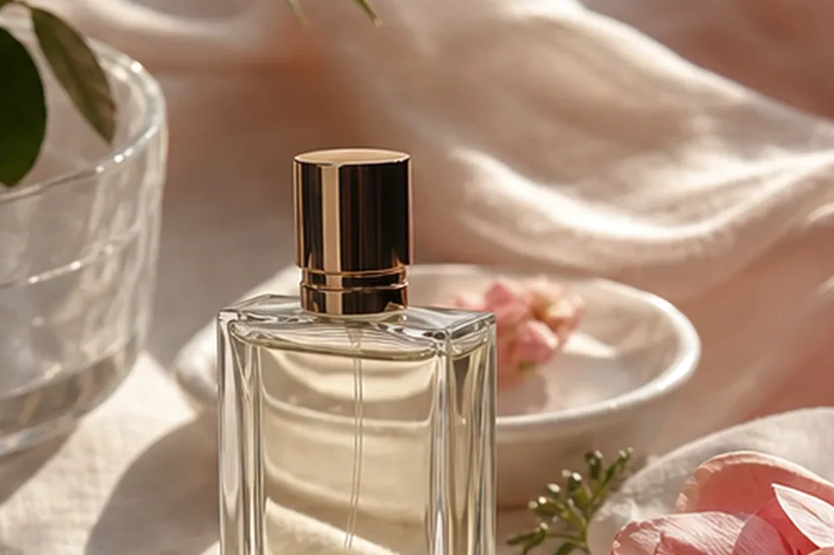 Hochwertige Beauty-Inszenierung zu Auswahlkriterien für Winterparfum bei kaltem Wetter