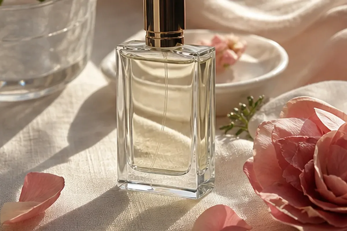 Authentische Beauty-Routine passend zum Thema Sommerparfum für einen minimalistischen Stil