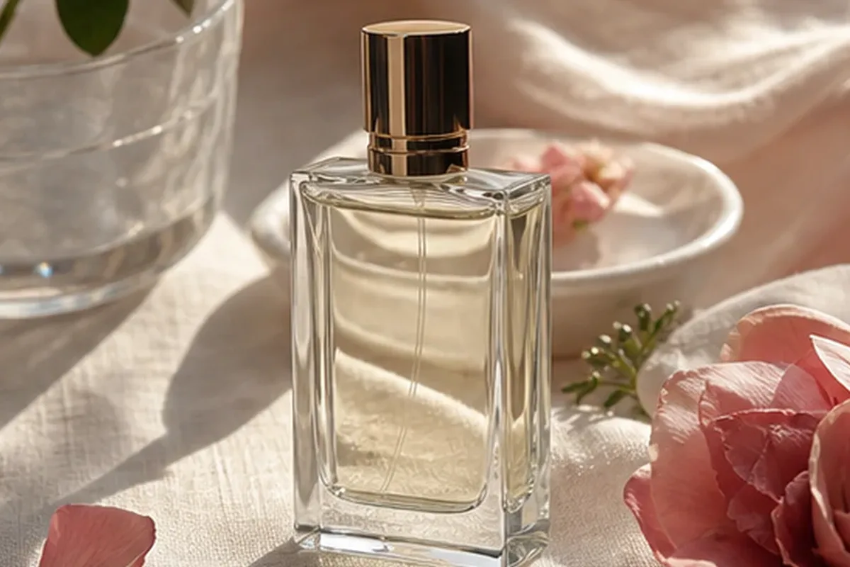 Hochwertige Beauty-Inszenierung zu Auswahlkriterien für Sommerparfum für einen eleganten Stil