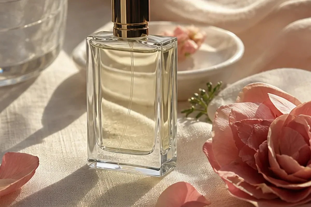 Authentischer Wohlfühlmoment passend zum Beauty-Thema Blumiger Duft bei kleinem Budget