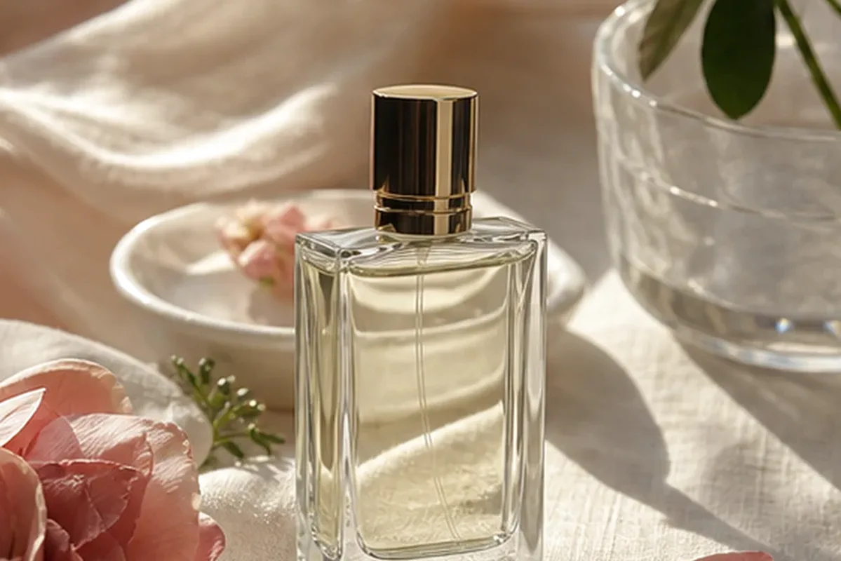Redaktionelle Detailaufnahme zur Orientierung bei Winterparfum bei warmem Wetter