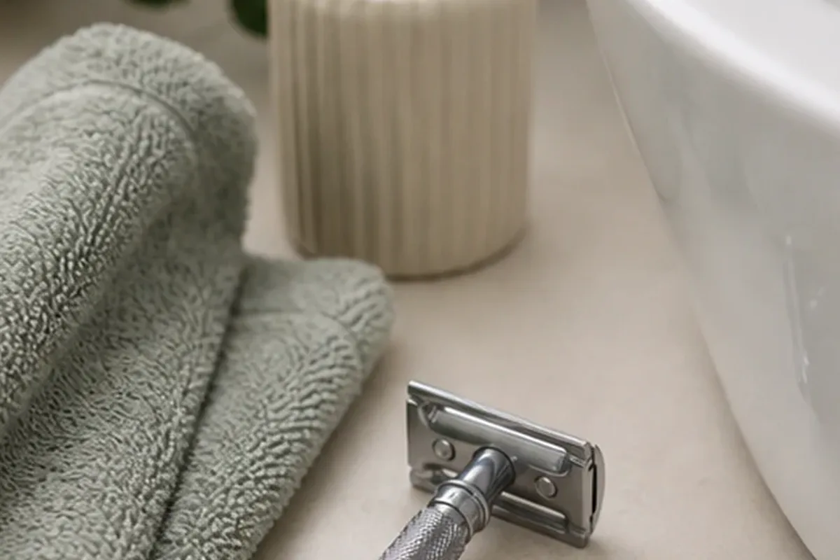 Hochwertige Beauty-Inszenierung zu Auswahlkriterien für Gesichtsrasierer bei eingewachsenen Haaren