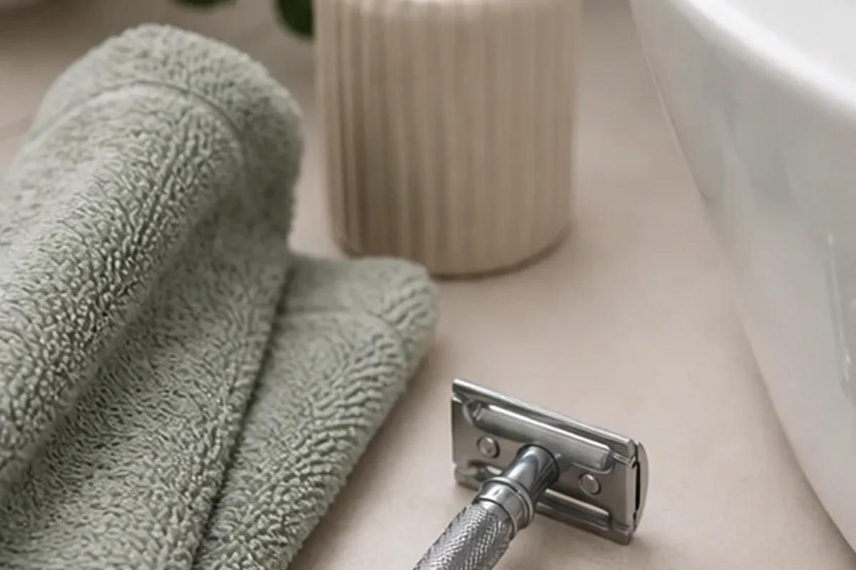 Hochwertige Beauty-Inszenierung zu Auswahlkriterien für Rasierhobel für fettige Haut